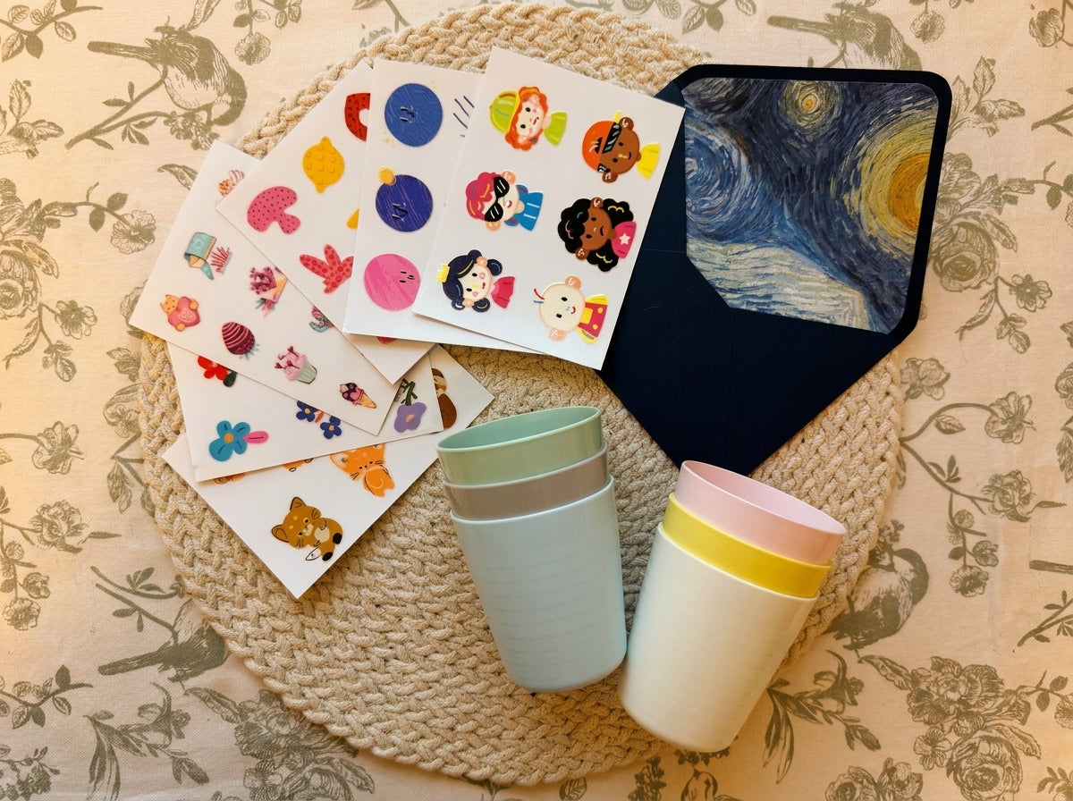 Kids DIY Cup Decorating Kit — UV DTF Sticker Sheets Bundle