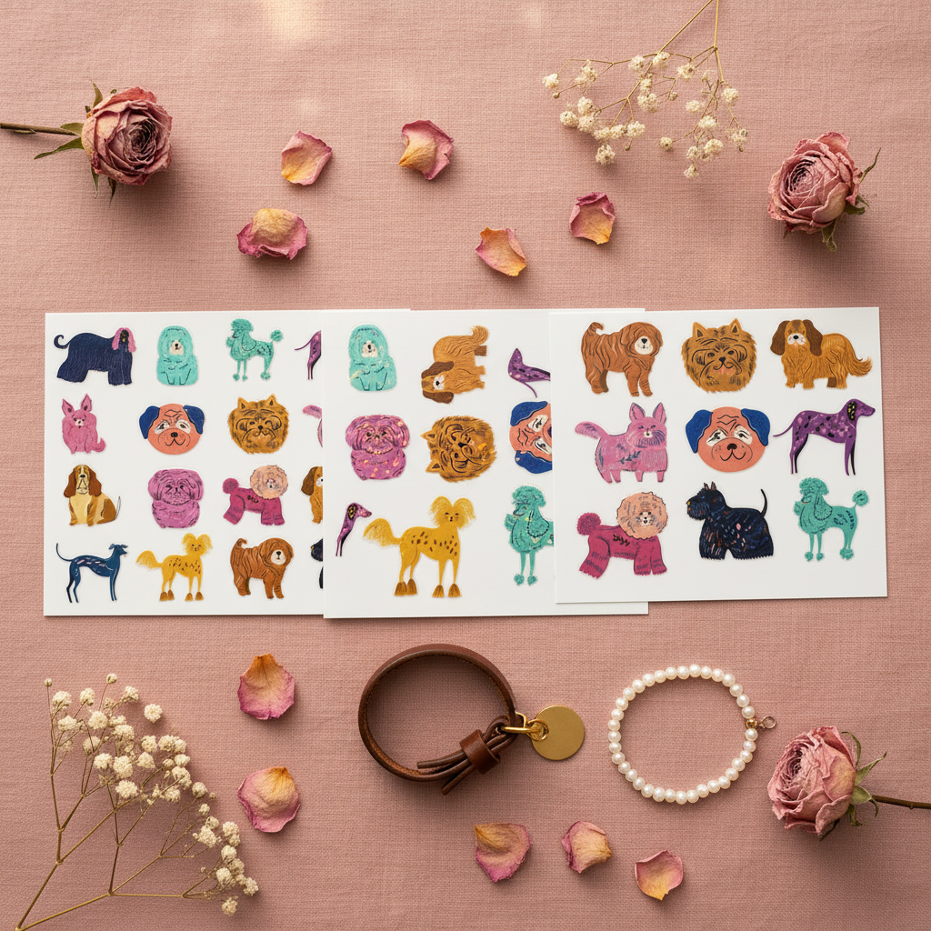 Fancy Dogs — Pink Flat Lay