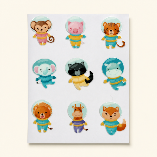 Animal Astronauts — UV DTF Sticker Sheet