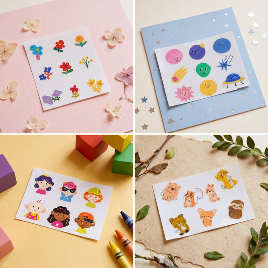Kids DIY Cup Decorating Kit — UV DTF Sticker Sheets Bundle
