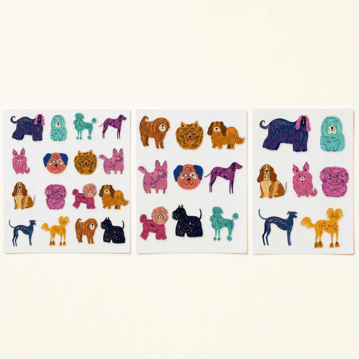 Fancy Dogs — UV DTF Sticker Sheet