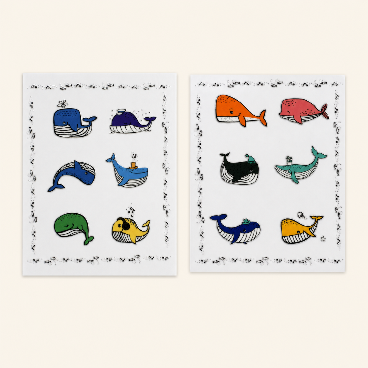 The Whale Society — Sheet 1 and Sheet 2 side by side