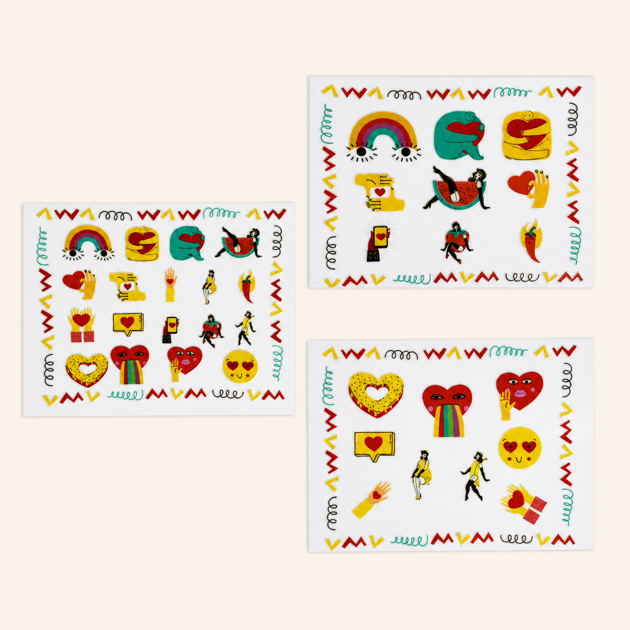 Corazón — UV DTF Sticker Sheet