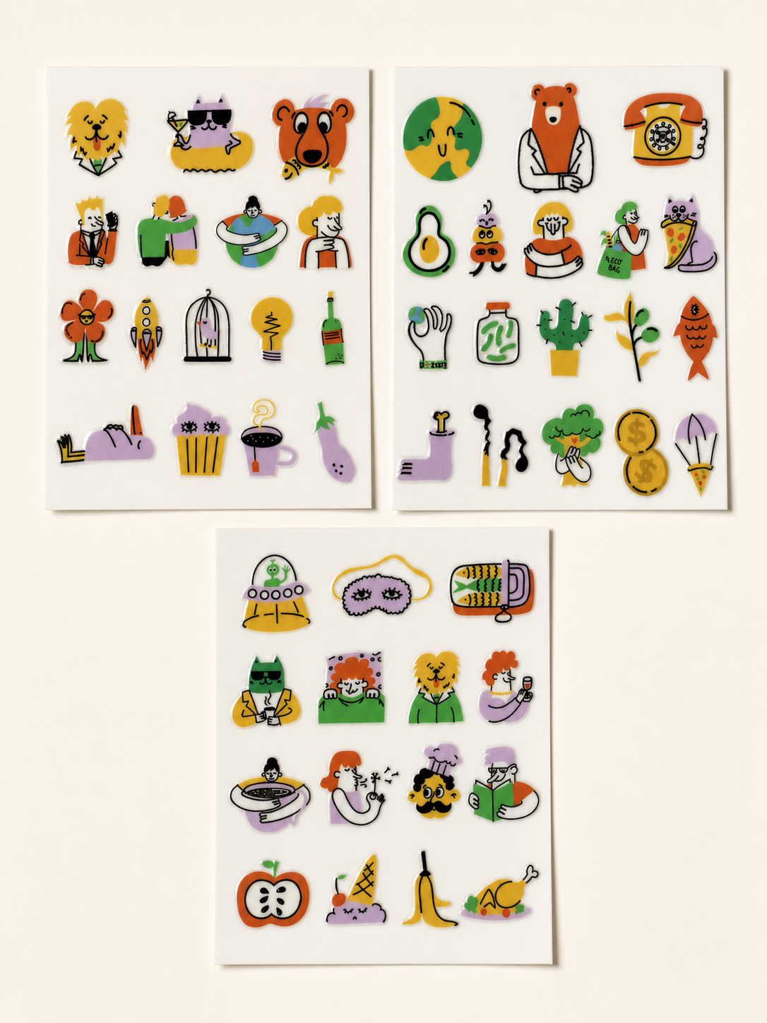 Crayon Chaos — UV DTF Sticker Sheet