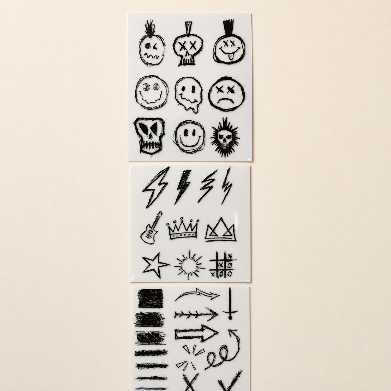 Static Noise — UV DTF Sticker Sheet