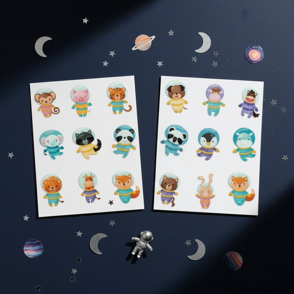 Animal Astronauts — Space Dark Flat Lay
