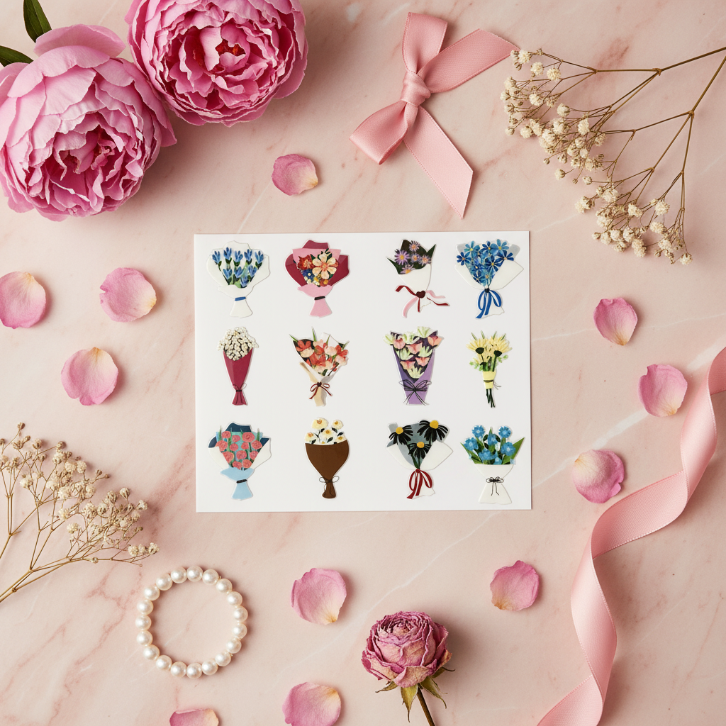 Bouquet Bliss — Pink Marble