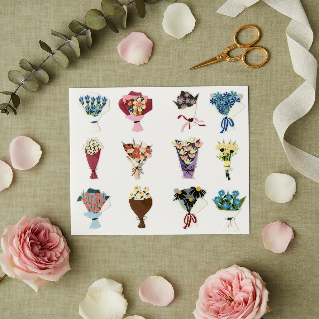 Bouquet Bliss — Sage Flat Lay