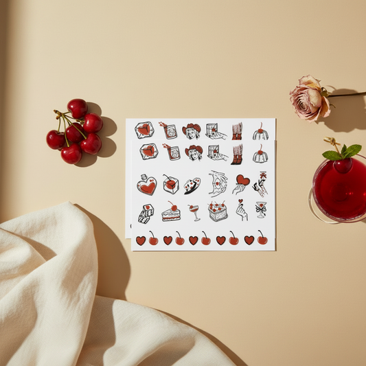 Cherry & Hearts Square Scene