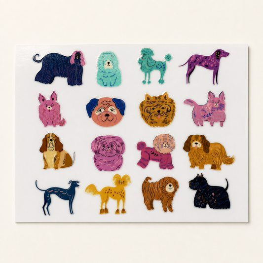 Fancy Dogs — UV DTF Sticker Sheet