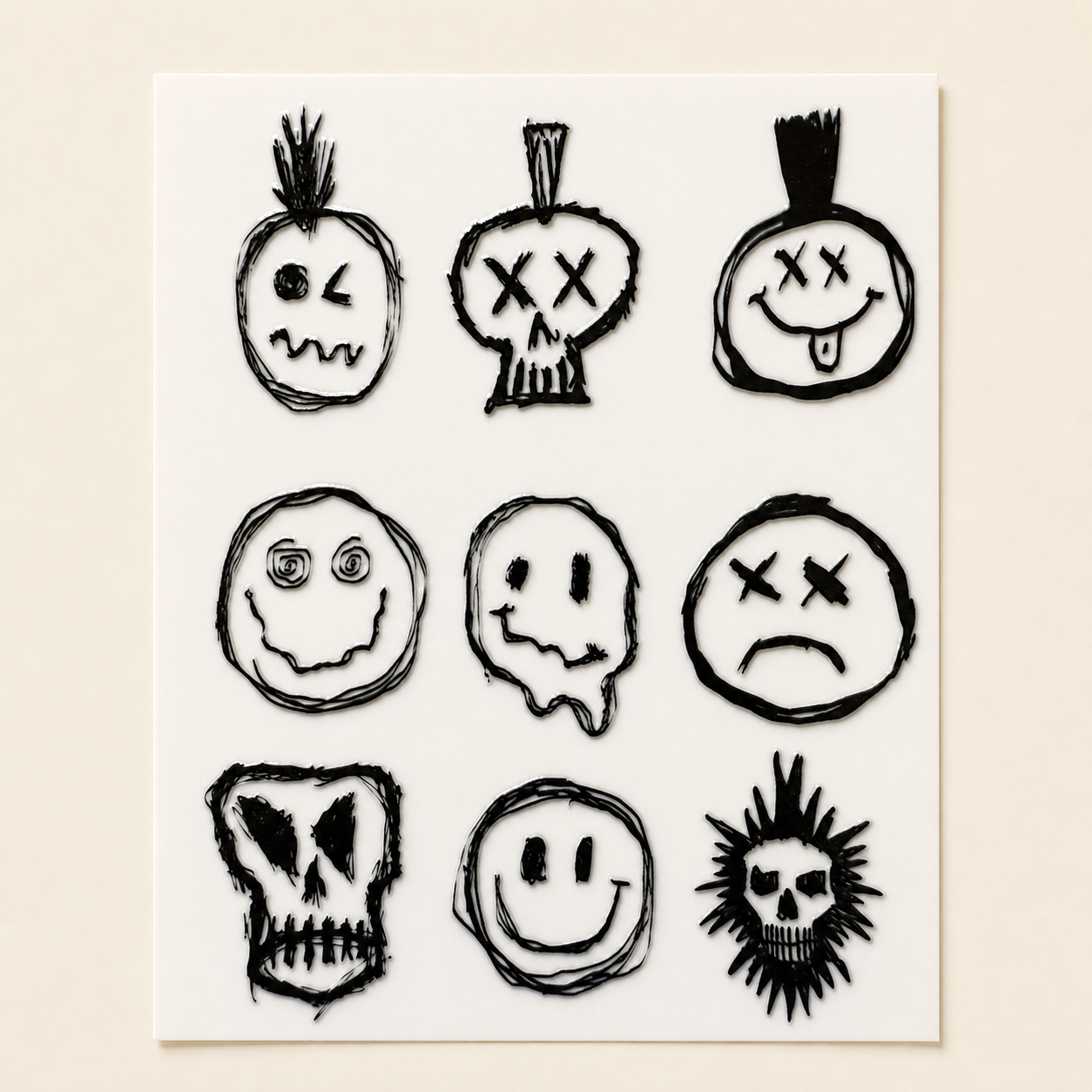 Static Noise — UV DTF Sticker Sheet