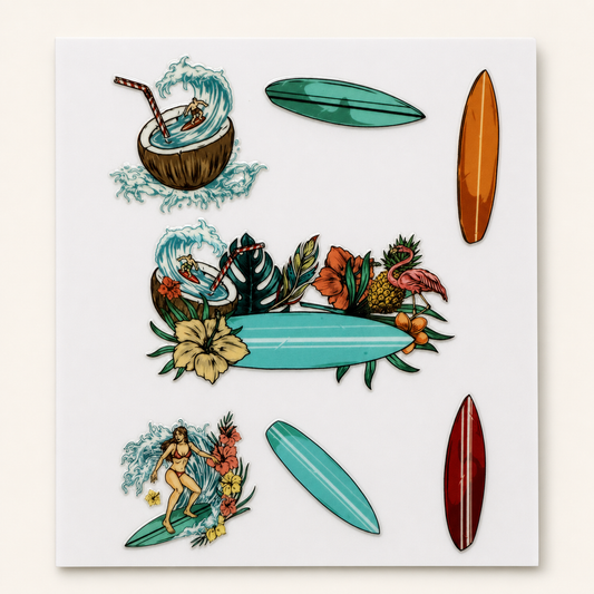 Aloha Vibes — UV DTF Sticker Sheet