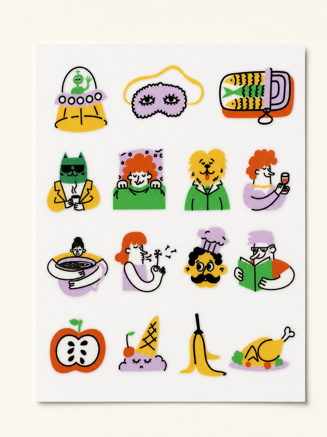 Crayon Chaos — UV DTF Sticker Sheet