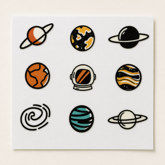 Space Oddity — UV DTF Sticker Sheet