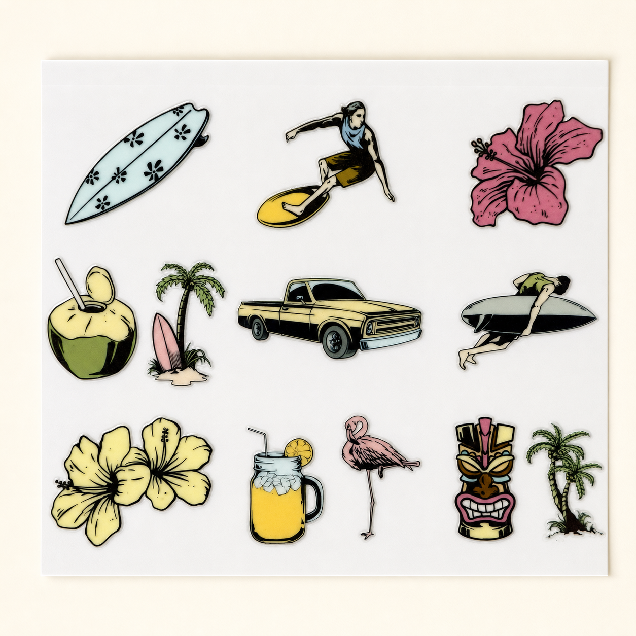 Aloha Vibes — UV DTF Sticker Sheet