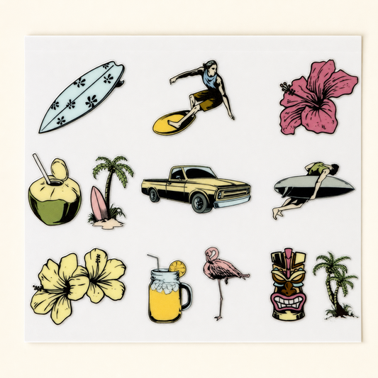 Aloha Vibes — UV DTF Sticker Sheet