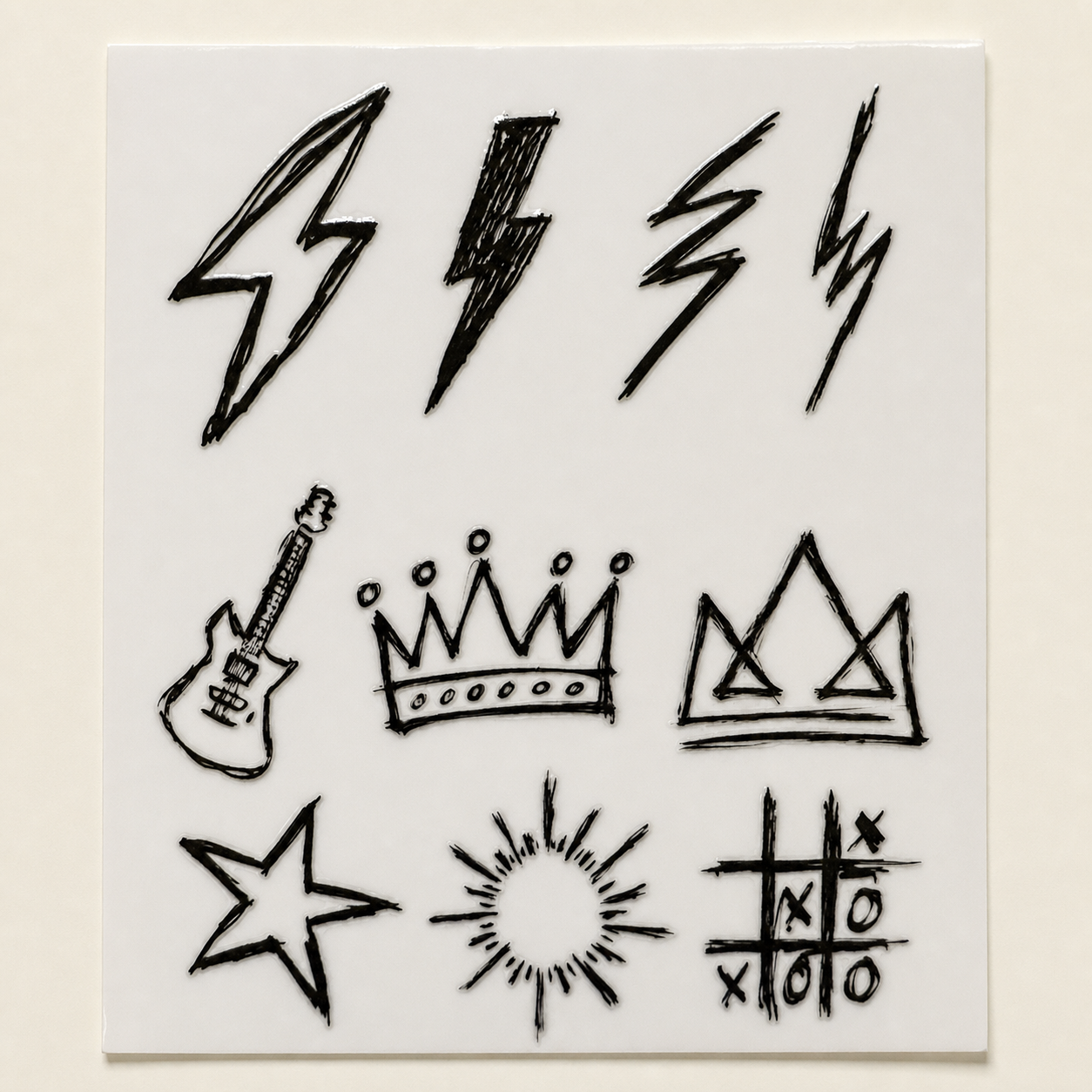 Static Noise — UV DTF Sticker Sheet