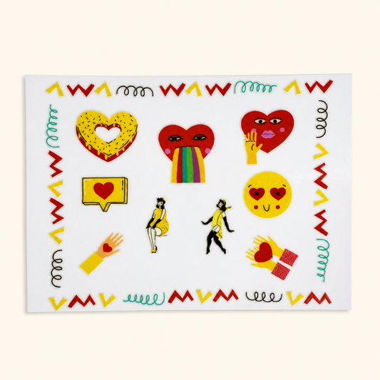 Corazón — UV DTF Sticker Sheet