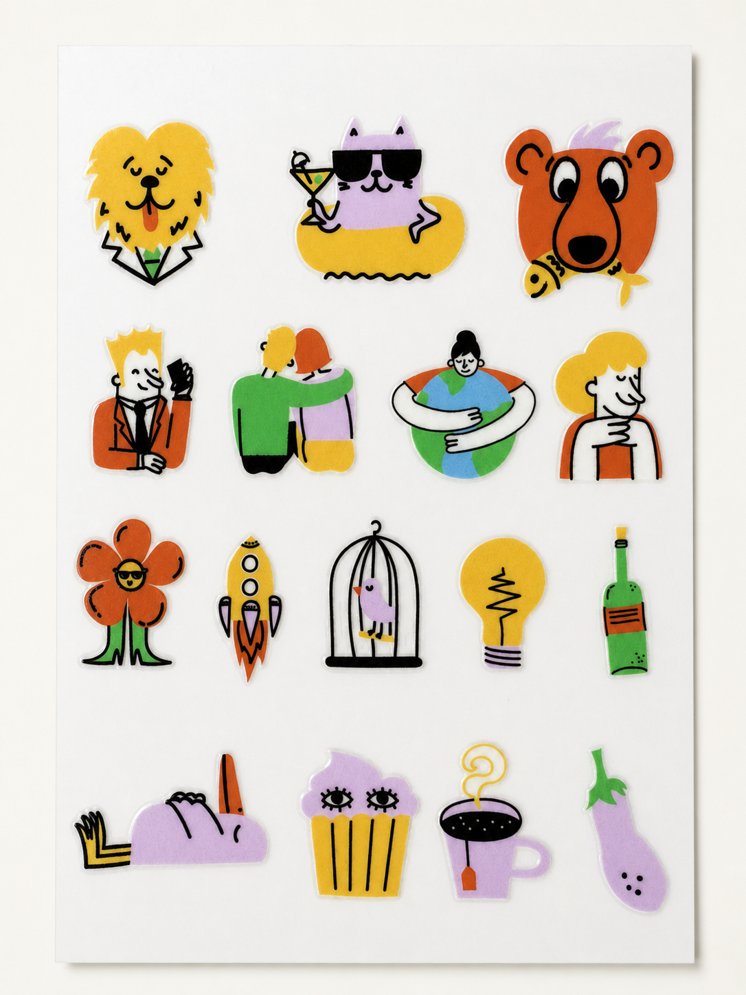 Crayon Chaos — UV DTF Sticker Sheet