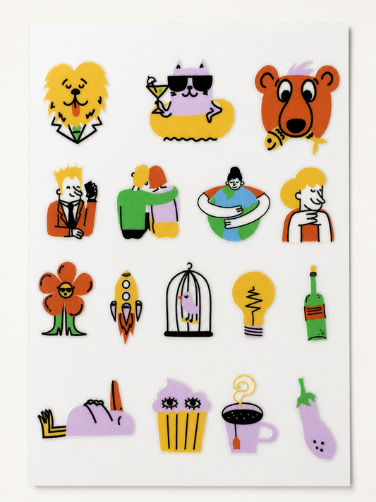 Crayon Chaos — UV DTF Sticker Sheet