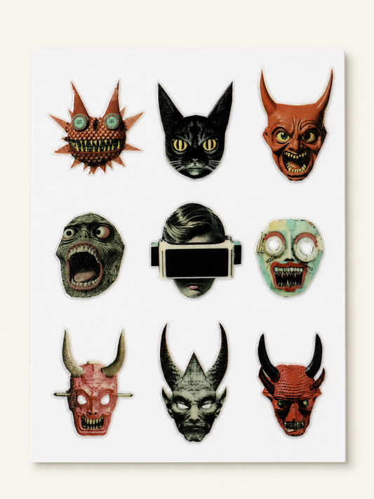 Nightmare Faces — UV DTF Sticker Sheet