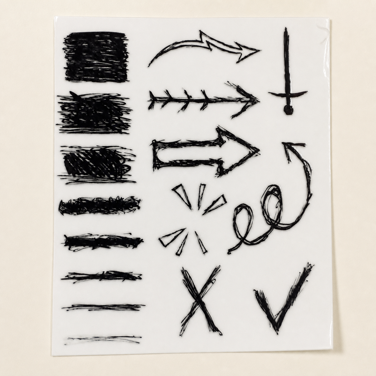 Static Noise — UV DTF Sticker Sheet