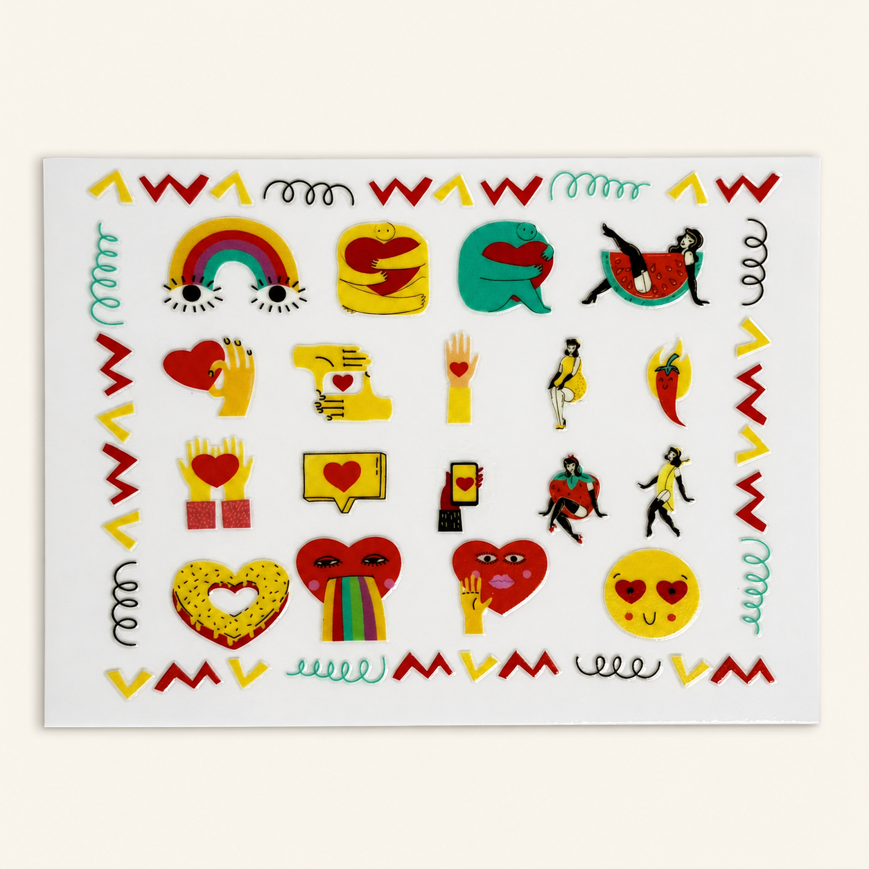 Corazón — UV DTF Sticker Sheet