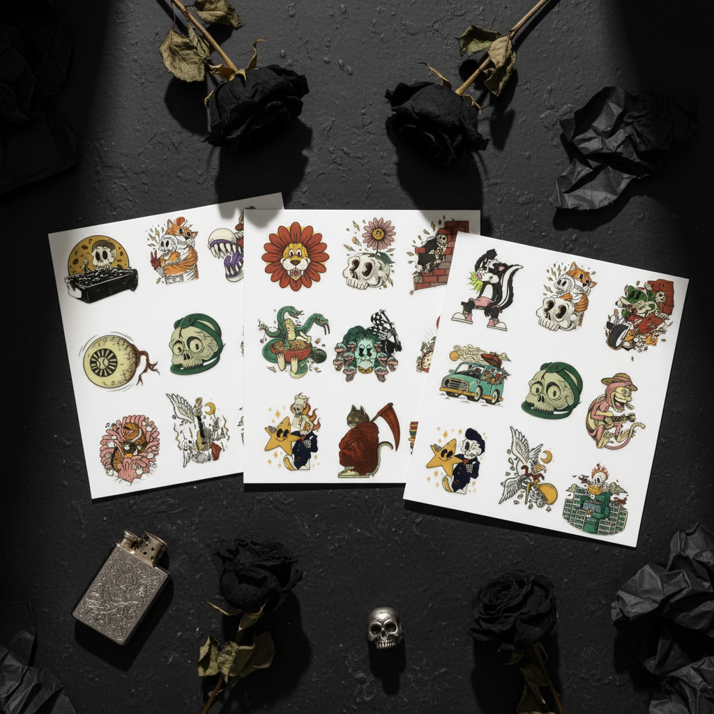 Strange Things — Dark Flat Lay